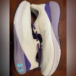 New/Like New Men’s Under Armour HOVR Machina 3 (White/Purple/Teal) Size 15